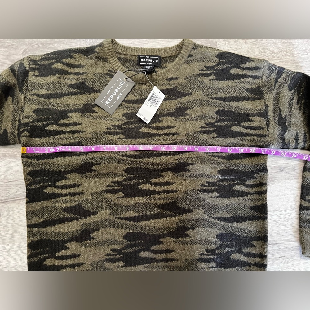 Men’s For the Republic Camo sweater size M - Picture 5 of 6